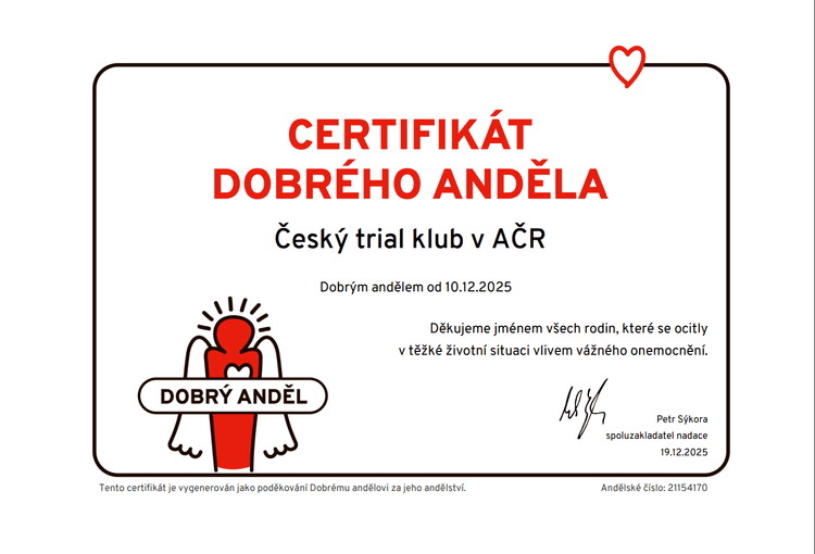 Český trial a Dobrý Anděl