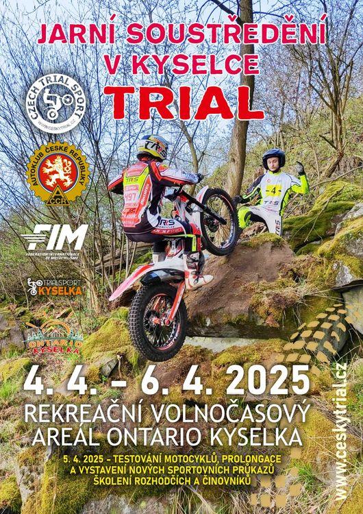 Jarní trialové soustředění v Kyselce 4. 4. - 6. 4. 2025